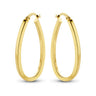Langwerpige Ribbel Oorringen 14k Geelgoud van Swing Jewels