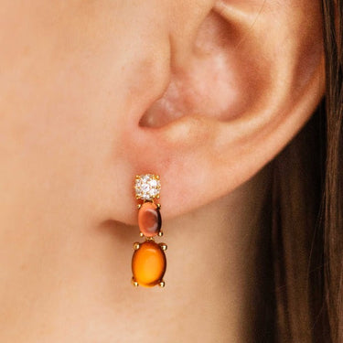 Dashing Details Oorhangers Oranje Verguld Zilver