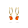 Dashing Details Oorringen met Bedel Oranje Verguld Zilver