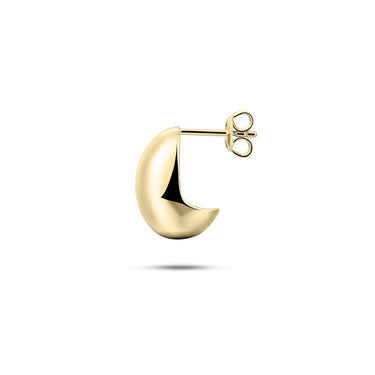 Oval Stud Earrings Gold Plated Silver