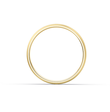Klassieke Heren Trouwring Half Mat 2 mm Geelgoud
