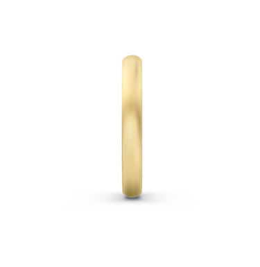 Heren Trouwring klassiek 3mm Geelgoud Mat