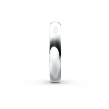 Heren Trouwring Gepolijst 4mm Platina