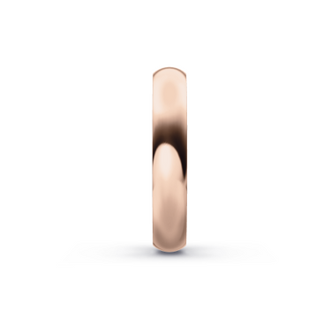 Heren Trouwring Klassiek 4mm Roségoud