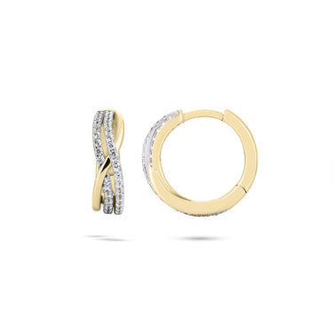 Pave Statement Oorringen Verguld Zilver
