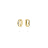 Kleine Chunky Pave Oorringen Zilver Verguld (15mm)