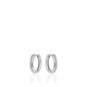 Medium Chunky Pave Oorringen Zilver (20mm)