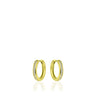Medium Chunky Pave Oorringen Zilver Verguld (20mm)