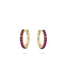 Zirkonia Oorringen Roze Verguld Zilver (15mm)