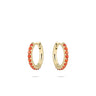 Zirkonia Oorringen Oranje Verguld Zilver (15mm)