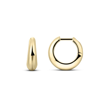 Gepolijste Oorringen Verguld Zilver (18mm)