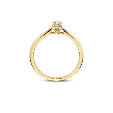 Classic solitair ring 0,25ct lab-grown diamant geelgoud