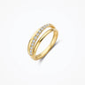 Drievoudige ring 0,31ct lab-grown diamant geelgoud