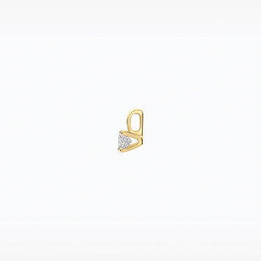 Solitair hanger 0,20ct lab-grown diamant geelgoud