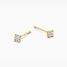 Solitair oorknopjes 0,20ct lab-grown diamant geelgoud
