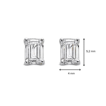 Minimalistische Nora oorstekers met lab-grown diamant