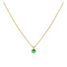 Bezel Collier Groen Verguld Zilver
