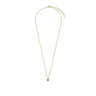 Bezel Collier Groen Verguld Zilver