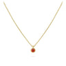 Bezel Collier Oranje Verguld Zilver