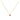Bezel Collier Oranje Verguld Zilver