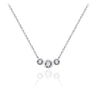 Drie Stenen Collier Zilver