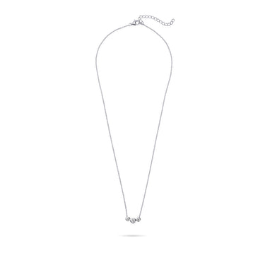 Drie Stenen Collier Zilver
