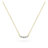 Gebogen Bar Collier Verguld Zilver