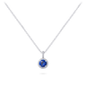 Halo Collier Blauw Zilver