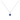 Halo Collier Blauw Zilver