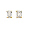 Nora oorstekers met 0,50 crt emerald diamant in geelgoud