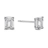 Nora oorstekers met 1,00 crt emerald diamant in witgoud