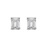 Nora witgouden oorstekers met 0,50 crt emerald diamant
