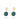Yellow Gold Earrings with London Blue Quartz