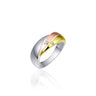 Bold Statement Ring Tricolor Zilver
