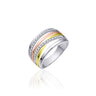 Cocktail Statement Ring Tricolor Zilver