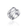Driedubbele Crossover Ring Zilver