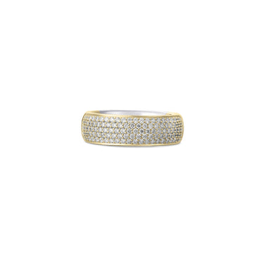 Pave Statement Ring Verguld Zilver