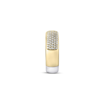 Pave Statement Ring Verguld Zilver