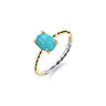 Dashing Details Touw Ring Turquoise Verguld Zilver
