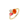 Dashing Details Ring Oranje Verguld Zilver