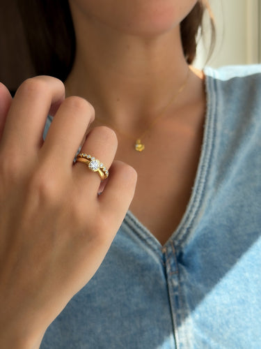 Lily Verlovingsring 0.75ct Geelgoud