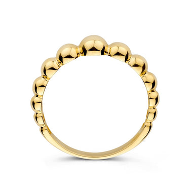 Bolletjes Ring 14k Geelgoud