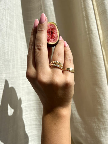 Bolletjes Ring 14k Geelgoud