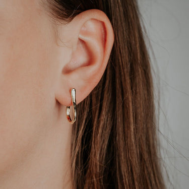 Oorstekers goud verguld, hoepel. Jeh Jewels.