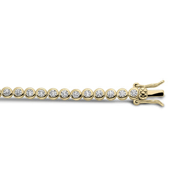 Tiny Bezel Tennisarmband Goud Verguld Zilver