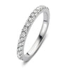 Elegante verlovingsring met lab-grown diamanten en een prachtige schittering door de open setting van de stenen