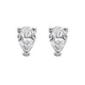 Witgouden oorstekers met peer geslepen lab-grown diamant