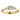Trilogy verlovingsring van 18 karaat geelgoud met 0.75 ct lab-grown diamanten