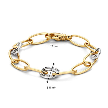 Bicolor Schakelarmband 14k Goud