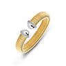 Tubogas Klemband Zirkonia 13 mm Bicolor Verguld Zilver
